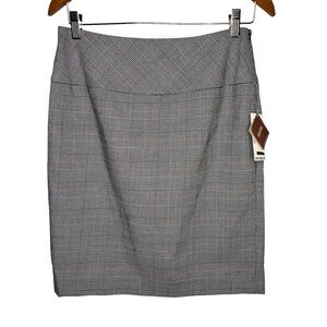 NWT MICHAEL Michael Kors plaid mini career pencil skirt Sz 6